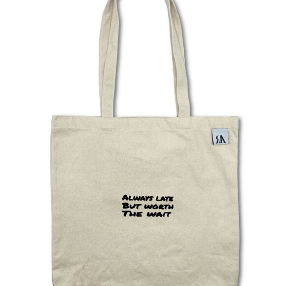 Always Late But Worth The Wait Tote Bag - Beige - Picture 2 of 6